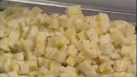 Hobart FP250 3/8" Soft Dicer Plate Dicing Bananas