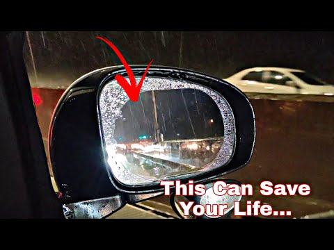 Hydrophobic Side Mirror Film | See Clearly During Heavy Rain