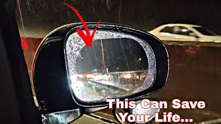 Hydrophobic Side Mirror Film  See Clearly During Heavy Rain
