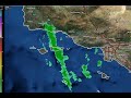 Light Showers moving into Santa Barbara County.