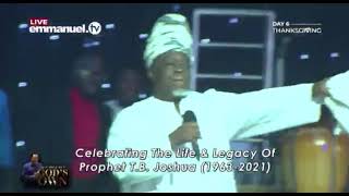 Im Not Ashamed Of The in Honor Of My Mentormy Fathermy Teacher Tb Joshua Rip 