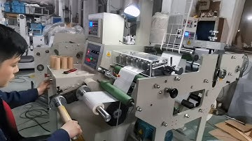 JPS-320C-TR Turret Rewinding Slitting Rotary Die Cutting Machine For Blank  Label Roll to Turkey