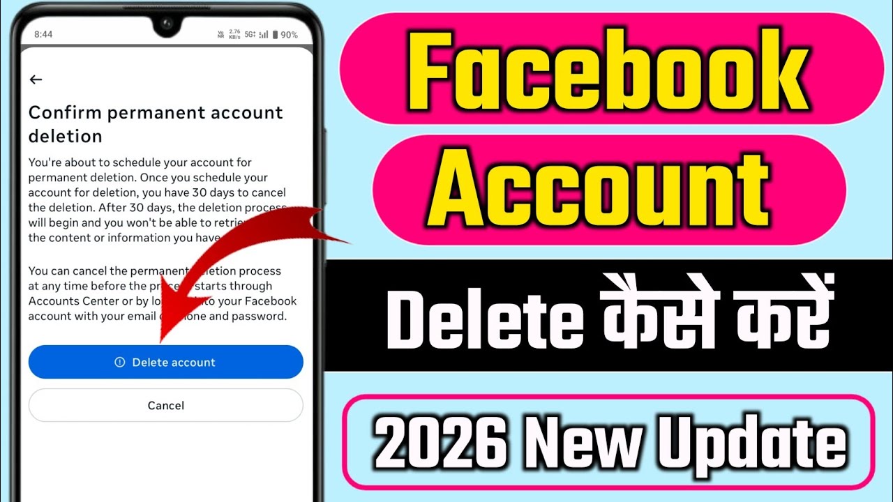 Facebook Account Permanently Delete Kaise Kare 2026 New Update | Facebook ID Delete Kaise Kare 2026