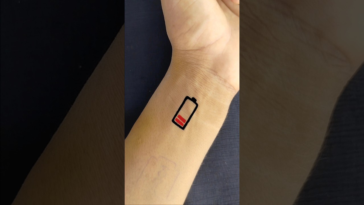 battery tattoo 🔋😜💯 