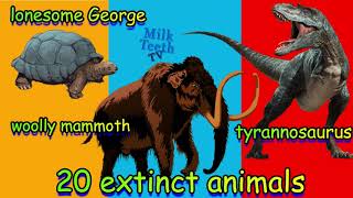 extinct animals list in the world