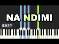 David Ize - Na Ndimi | EASY PIANO TUTORIAL BY Extreme Midi