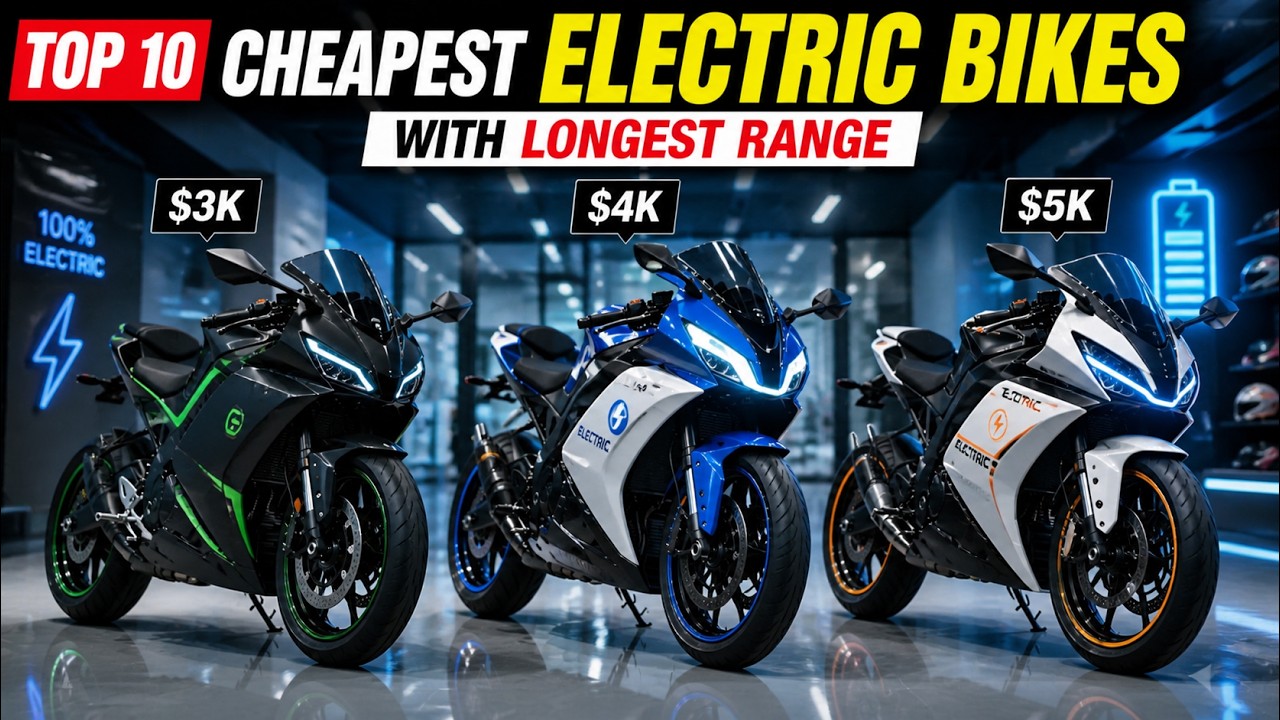 Top 10 Electric Motorcycles With Longest Range 2026 | Best Long ...
