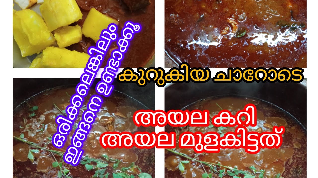  കുറുകിയ ചാറോടെ അയല കറി.അയലമുളകിട്ടത്. Ayala Mulakittath.