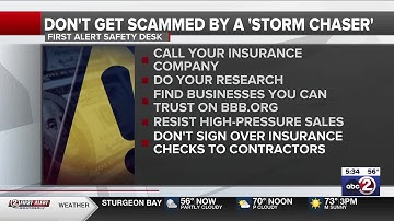 Beware of storm-chasing scams promising repairs