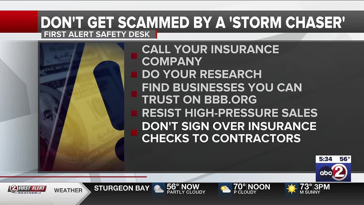 Beware of storm-chasing scams promising repairs
