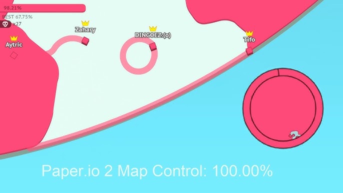 Paper.io 2 Map Control: 100.00% [iscribble.io] 
