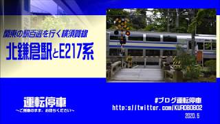 【ＪＲ東日本】北鎌倉駅を行く横須賀線Ｅ２１７系