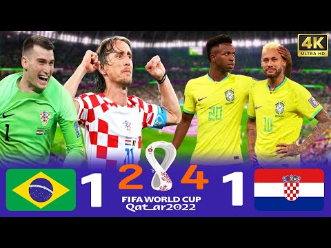 Brazil 1-1 Croatia Penalty (2-4) 4K | World Cup 2022 Extended Highlights #qatar2022