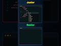 HTML Top Hack | Senior vs Junior Developer #coding #html #webdevelopment