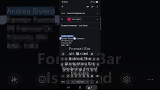 Format Bar Disappearing Behind Action Bar - GMail - Galaxy S25+