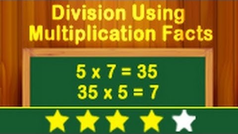 Learn Multiplication and Division - Division Using Multiplication Facts