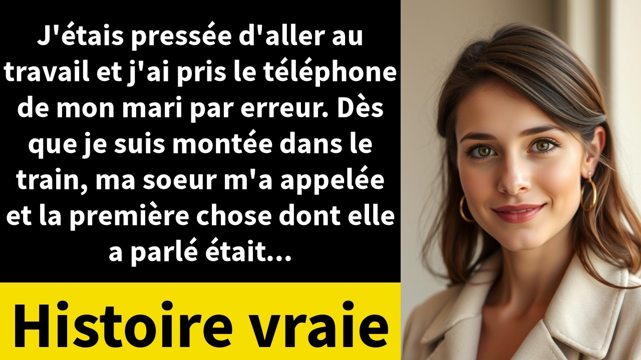 J'ai pris le téléphone de mon mari par erreur un matin en partant au travail. Dans le train bondé, sa sœur a appelé. Avant même que je puisse dire bonjour, elle a hurlé : « Tu as viré les cent...
