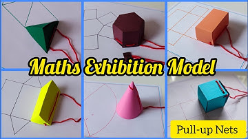 3D Shapes Net Maths Working Model/ Maths Pull Up Net 3D Shapes Project #3dshapes #mathsworkingmodel
