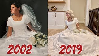 TRYING ON MY MOMS WEDDING DRESS AND PROM DRESSES TRYING ON MY MOMS WEDDING DRESS AND PROM DRESSES