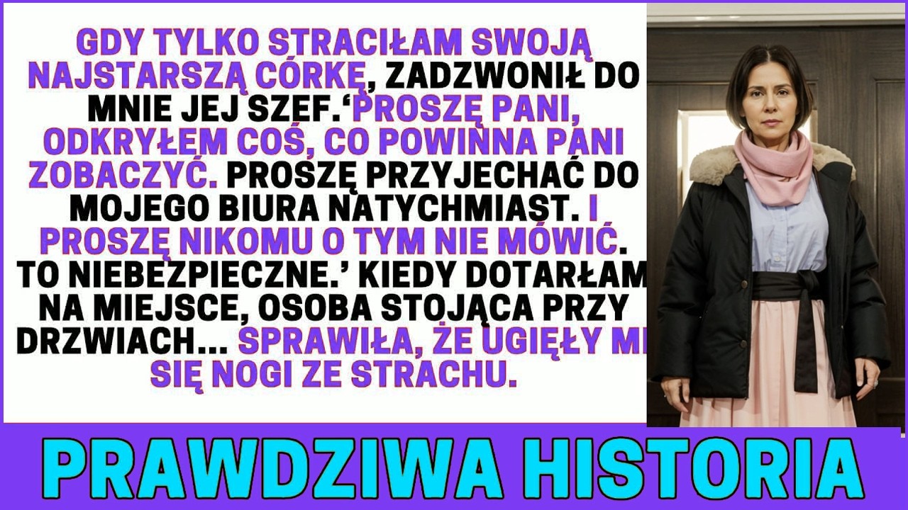 Na pogrzebie mojej córki jej szef podszedł do mnie i powiedział: „Pani córka była bardziej odważna, niż pani może sobie wyobrazić”. Wtedy myślałam, że to tylko słowa pocieszenia. Trzy tygodnie...
