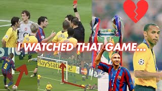 I WATCHED ARSENAL'S FIRST CHAMPIONS LEAGUE FINAL FOR THE FIRST TIME