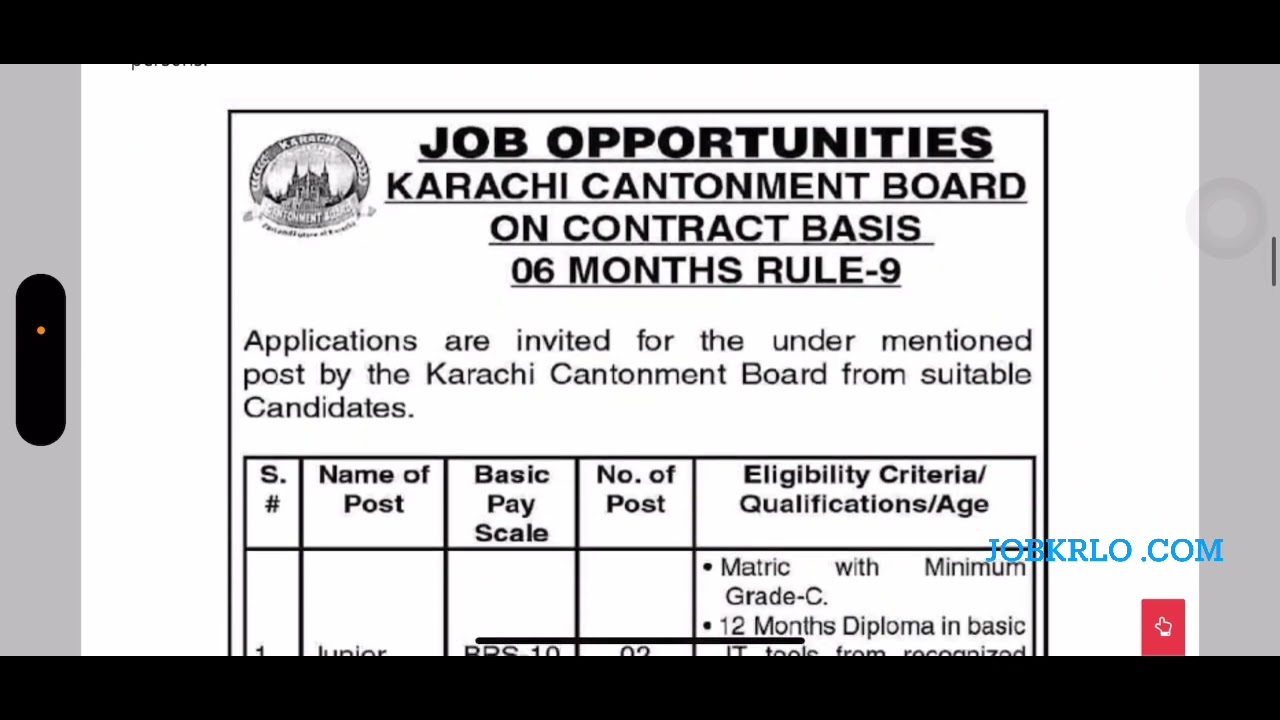 Cantonment Board Jobs 2023 - Apply Now