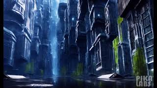 Neon Chronicles Exploring The Futuristic Alleyway With Bio-Luminescent Allure