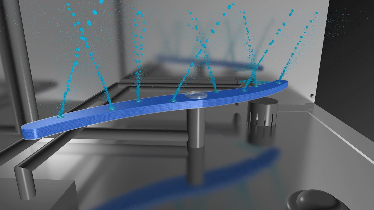 Simulation of the Interaction Between the Spray Arm and Water Using