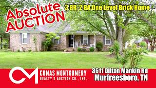 ABSOLUTE AUCTION June 1st - 3 BR, 2 BA Brick Home For Sale in Murfreesboro, TN
