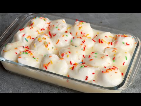 স্নোবল কাস্টার্ড ডেজার্ট তৈরির রেসিপি | Snow ball Custard Recipe | Dessert Recipe | Snowball Dessert