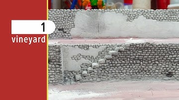 081: carving stone walls for the 1/50 16.5mm VINEYARD railway tile (ep1)