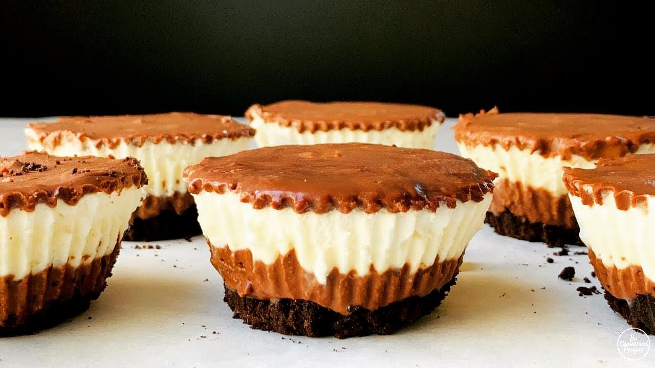 Triple Chocolate Mousse Cake | No Bake | No Egg | No Gelatin | 4 Ingredient Mini Mousse Cake~