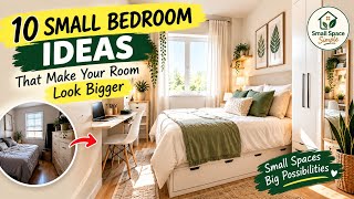 10 Small Bedroom Ideas That Make Your Room Look Bigger | Small Space Tips