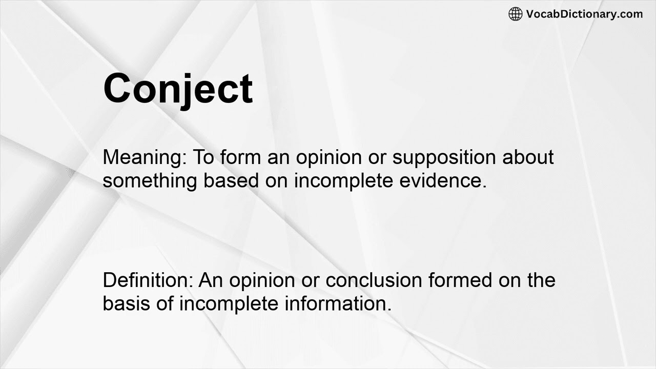 Conject Meaning