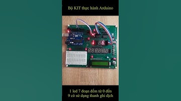 Arduino điều khiển 1 led 7 đoạn đếm từ 0 đến 9 có sử dụng 74HC595 #short