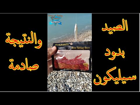 الصيد بطعم دود سيليكون أحمر يشبه دود الحبال والنتيجة صادمة صيد السمك في لبنان جبران صوان