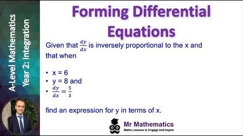 Forming Differential Equations | Mr Mathematics