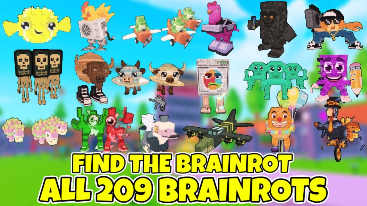 Find the Brainrot (209) How to get ALL 209 BRAINROTS! - Roblox