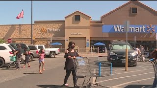 A man and his children escorted out of turlock walmart by police - it
was caught on camera.