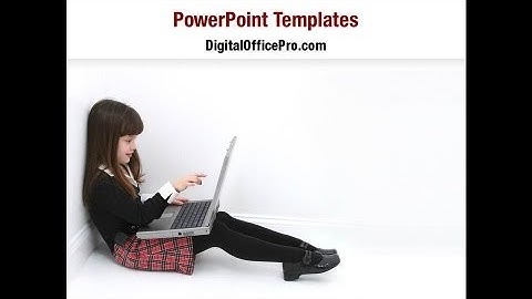 Child Computer Training PowerPoint Template Backgrounds - DigitalOfficePro #07684