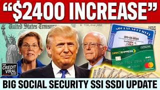 SOCIAL SECURITY! $2400 INCREASE IN BENEFITS | SSI SSDI UPDATE | NEW BILL | BERNIE & WARREN DID IT!