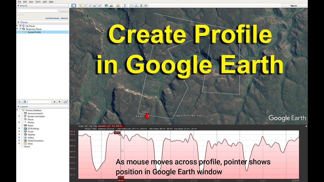 New How to create an elevation profile in Google Earth