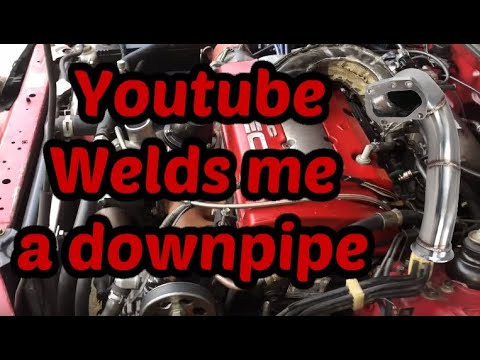 Turbo prelude Build gets a custom Downpipe - YouTube