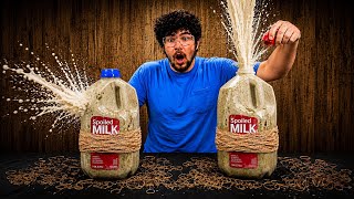 Rubber Bands vs Spoiled Milk (Letting it Explode vs Opening it)