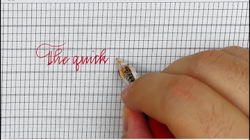 Practicing effectively the simple italic script – Pangram using guidelines  - Handwriting practice