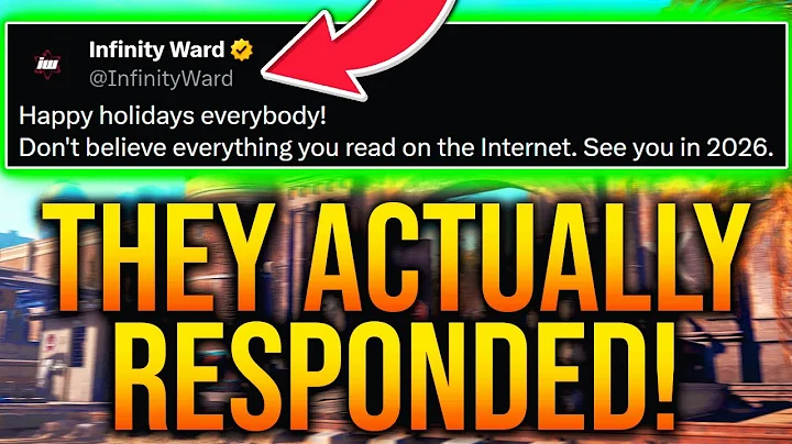 WOW! INFINITY WARD RESPONDED To MODERN WARFARE 4...