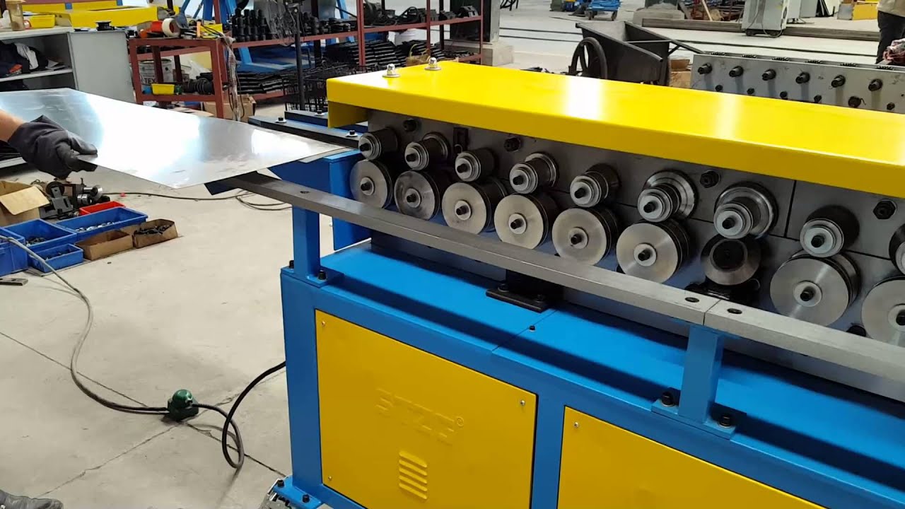 TDF Duct Flange Forming Machine YouTube