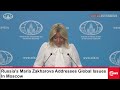 LIVE: Maria Zakharova Holds Russia Foreign Ministry Weekly Briefing | DWS News | AC1F