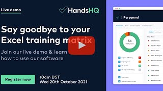 Training Register live demo