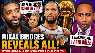 Mikal Bridges REVEALS what Becky Hammon Did To Jalen Brunson, Stephen A KISSES JB's Ring Live On TV